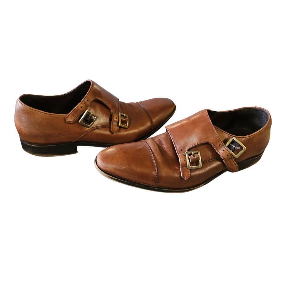 14th & Union Brown Leather Men's Dress Shoe Sz 9.5 - Picture 5 of 10